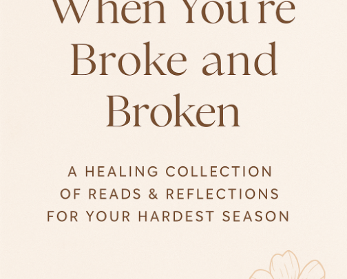 Curated Book & Journal List for “When You’re Broke and Broken” Season cover photo collage