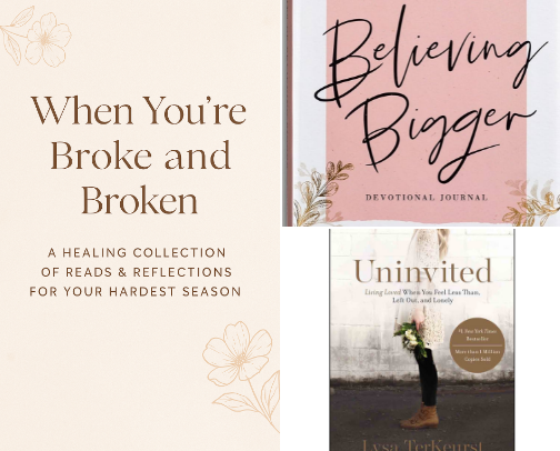 Curated Book & Journal List for “When You’re Broke and Broken” Season cover photo collage