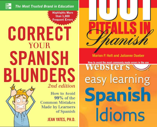 Recommendations of Spanish Language Learning Books cover photo collage