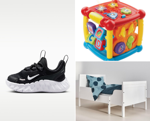 Kids stuff from diapers to bed all available here cover photo collage