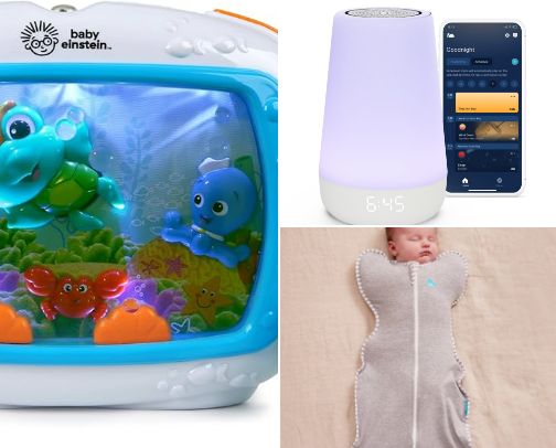 Get that baby to SLEEP through the night! My baby sleep must haves for mom AND baby to get to sleep at night cover photo collage