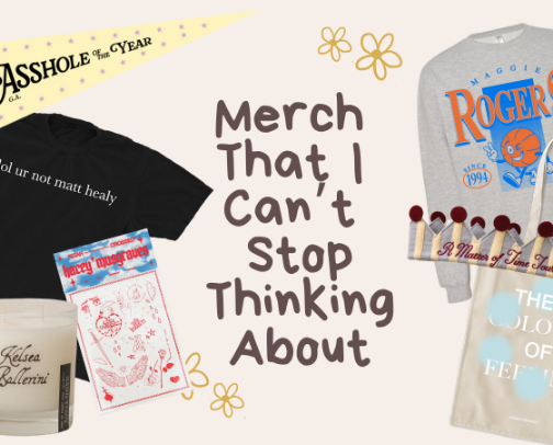 Merch Pieces I Can’t Stop Thinking About cover photo collage