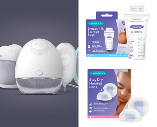 Breastfeeding essentials + things to make mom life easier cover photo collage