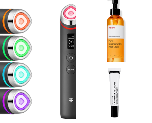 Beauty products cover photo collage