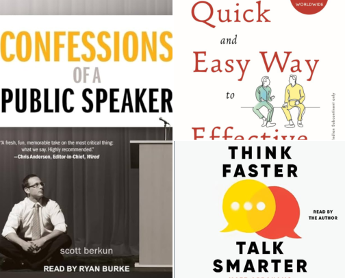 Books That Build Confidence on Stage: A Working MC & Public Speaker's Reading List cover photo collage