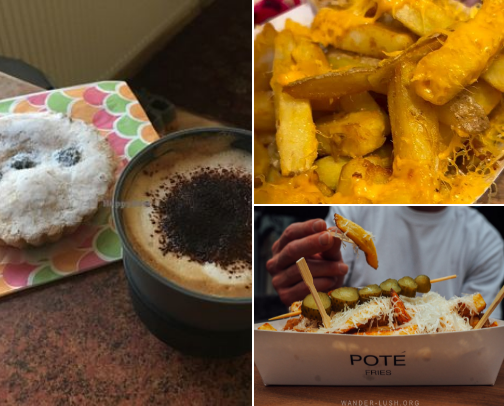 Food places to stop by while out for a walk cover photo collage