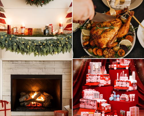 UK Christmas Shopping cover photo collage