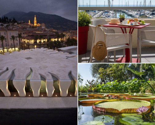 Hotel stays for an easygoing getaway, Citrus Gardens, Sea Views & Easygoing Days by the Water Menton, France cover photo collage
