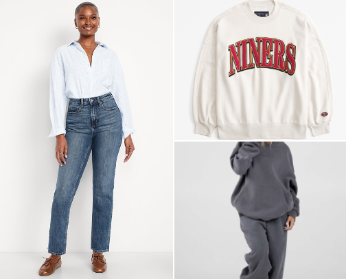 clothing items 🧣🧦🎀 cover photo collage