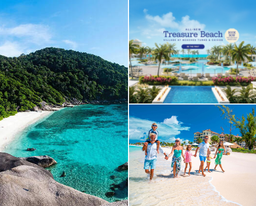 Blue 💙 ⛱️ beaches cover photo collage