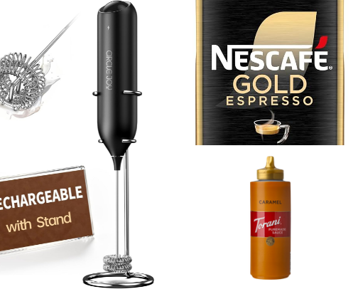 Make coffee at home!🧋 (organic swap options, too!) cover photo collage