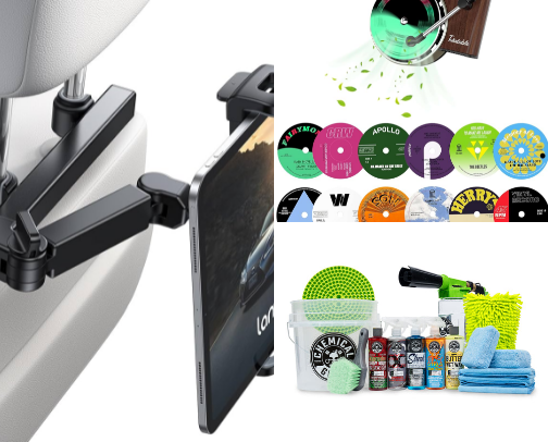 Car necessities we all NEED. We spend a lot of time in our vehicles. To work, to school, waiting for kids while they practice sports or are in school. Well, I enjoy the conveniences of car accessories. I hope you do too cover photo collage