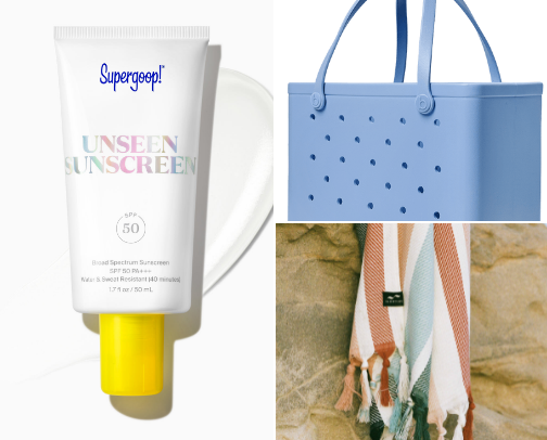 Beach must haves cover photo collage