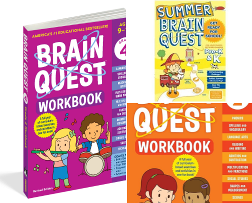 Save & Read - Brain Quest Workbook: 4th Grade Revised Edition enrichment picks for grade 4 cover photo collage