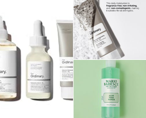 Glowing affordable skincare cover photo collage