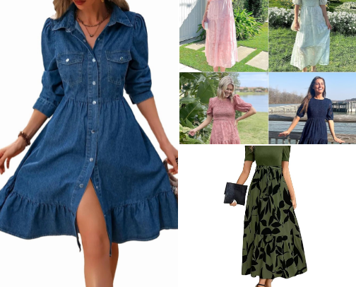 Midsize Women Dresses cover photo collage