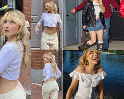 Get the look: Sabrina Carpenter (on a budget) cover photo collage