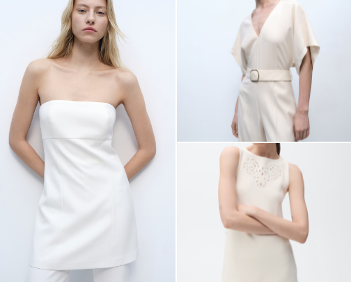 White fashion cover photo collage