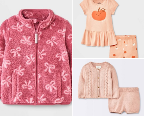 Baby girl fall and winter favorites cover photo collage