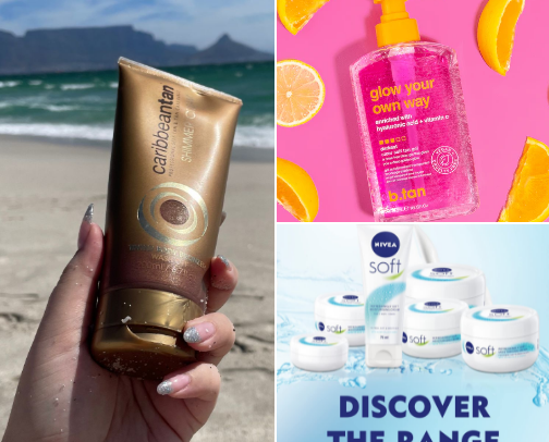 Body care for soft & bronzed skin 🧴 cover photo collage