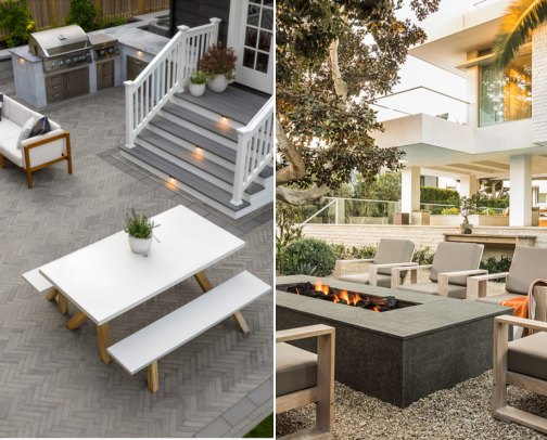 Outdoor Living - Landscapes and Outdoor Kitchens cover photo collage