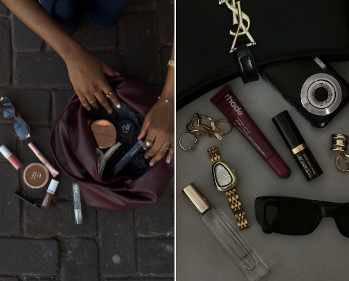 What's in my bag cover photo collage