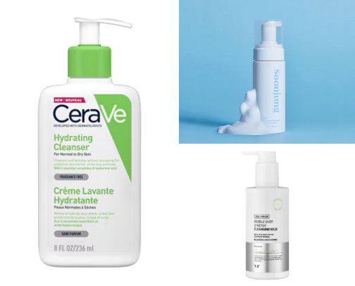 Cleansers for dry skin cover photo collage