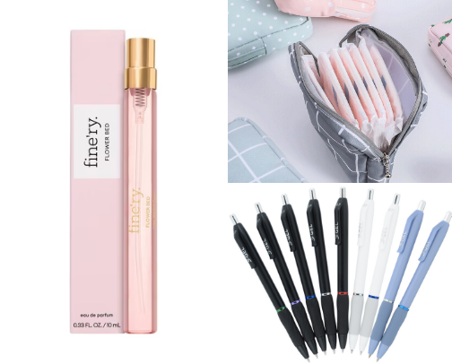 What a girl needs in a school/ work bag cover photo collage