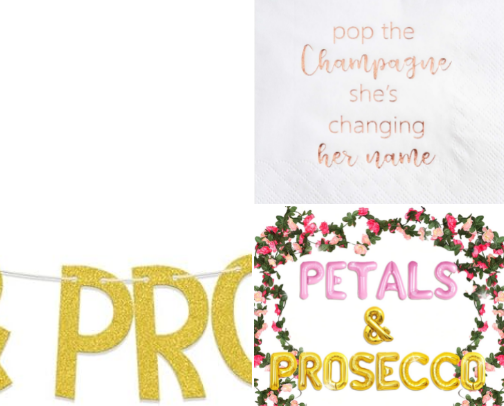 Petals & Prosecco Theme cover photo collage
