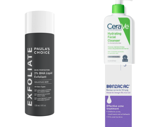 Skincare products I can’t live without 🙏 (as an acne prone girly) cover photo collage