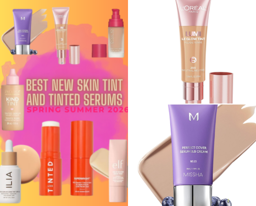 Best & New Skin Tint, Tinted Serums and Moisturizers - Over 40 Edition cover photo collage