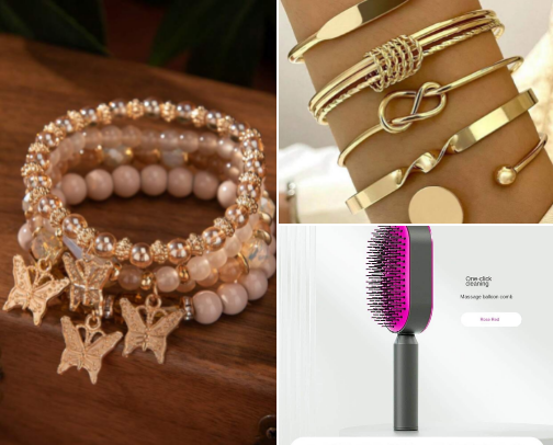 Luxurious jewellery and accessories cover photo collage