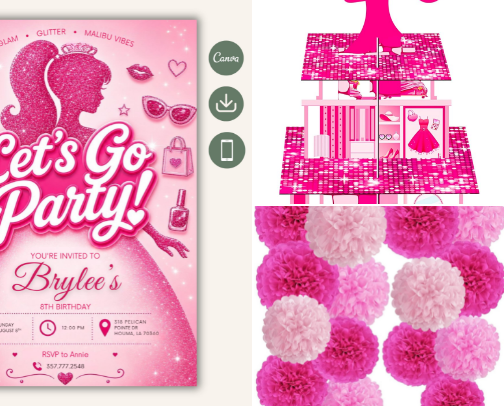 Come On, Let’s Go Party! Pink Party Must-Haves cover photo collage