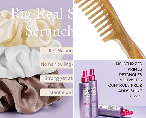 My top haircare products to make my hair silk cover photo collage