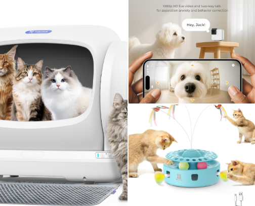 Modern CAT must haves, tech and modern innovation for your furry friend cover photo collage