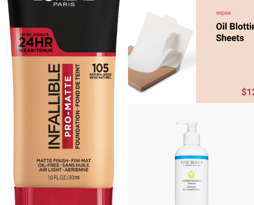 Beauty Products for Oily Skin cover photo collage