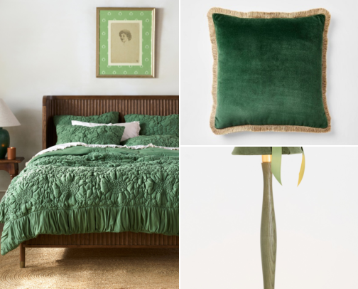 The Collected Green Bedroom Edit cover photo collage