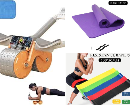 Home work out equipment must have cover photo collage