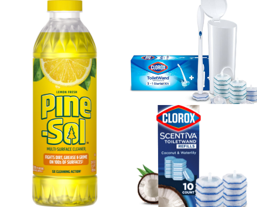Apartment cleaning grocery list cover photo collage