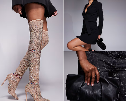 New Year's Eve outfits cover photo collage
