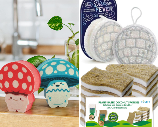 Kitchen Essentials Fun and Functional Kitchen Sponges & Sink Organizers cover photo collage