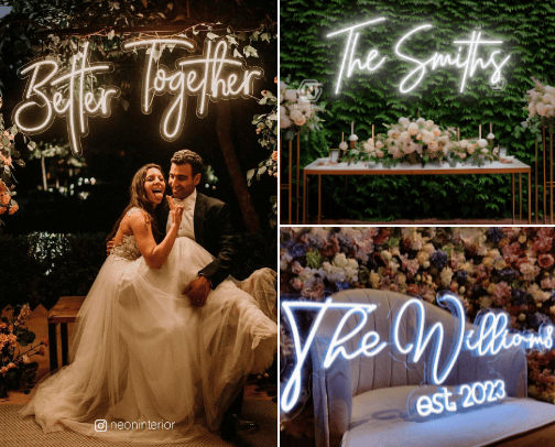 Wedding Neon Signs cover photo collage