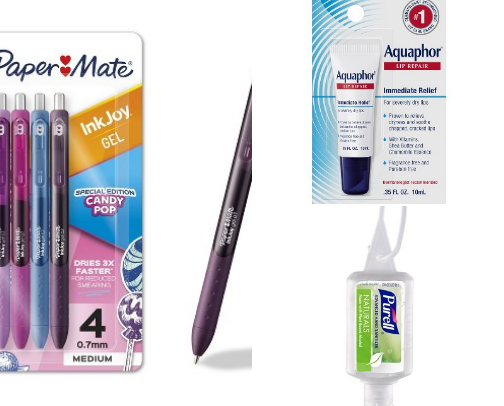 Essentials I keep in my purse, car, and nightstand cover photo collage