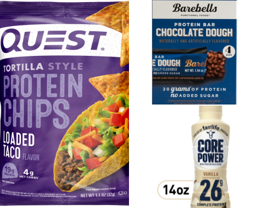 Favorite Protein snacks and shakes cover photo collage