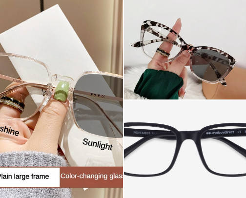 Glasses to look your best. cover photo collage