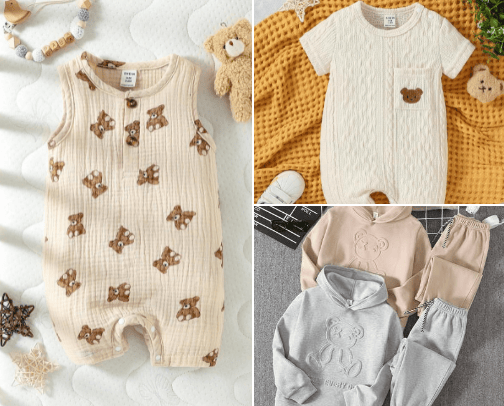 Baby boy clothes cover photo collage