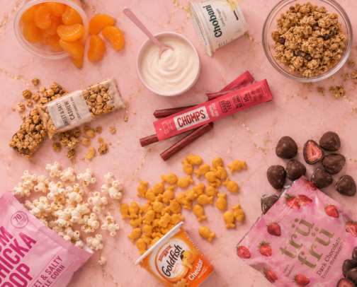 My favorite grab & go snacks n drinks🍿🩷 cover photo collage