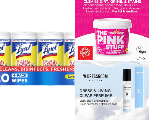 Household essentials cover photo collage