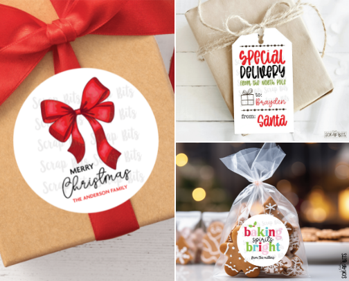 The Cutest Christmas Gift Labels! cover photo collage