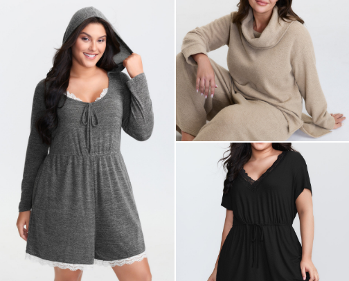 Plus Size Loungewear & PJs cover photo collage